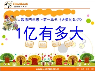 第一单元第十二节《1亿有多大》教学课件
