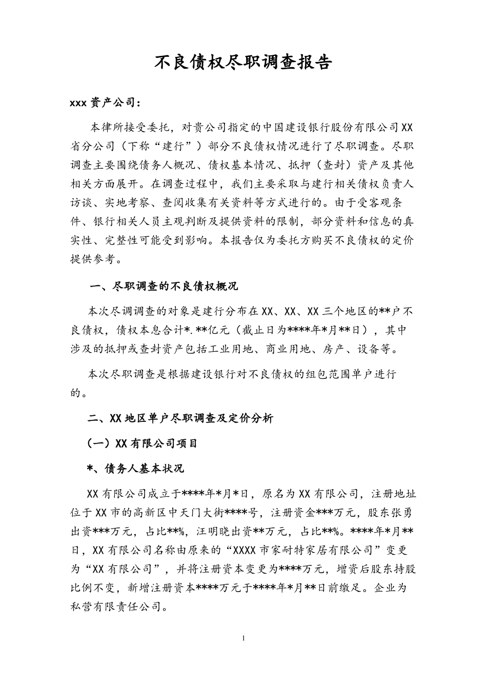 不良资产包尽职调查报告_第1页