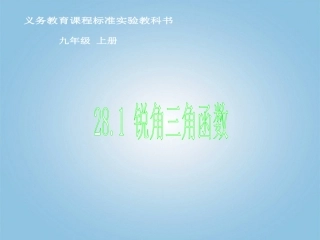 锐角三角函数1