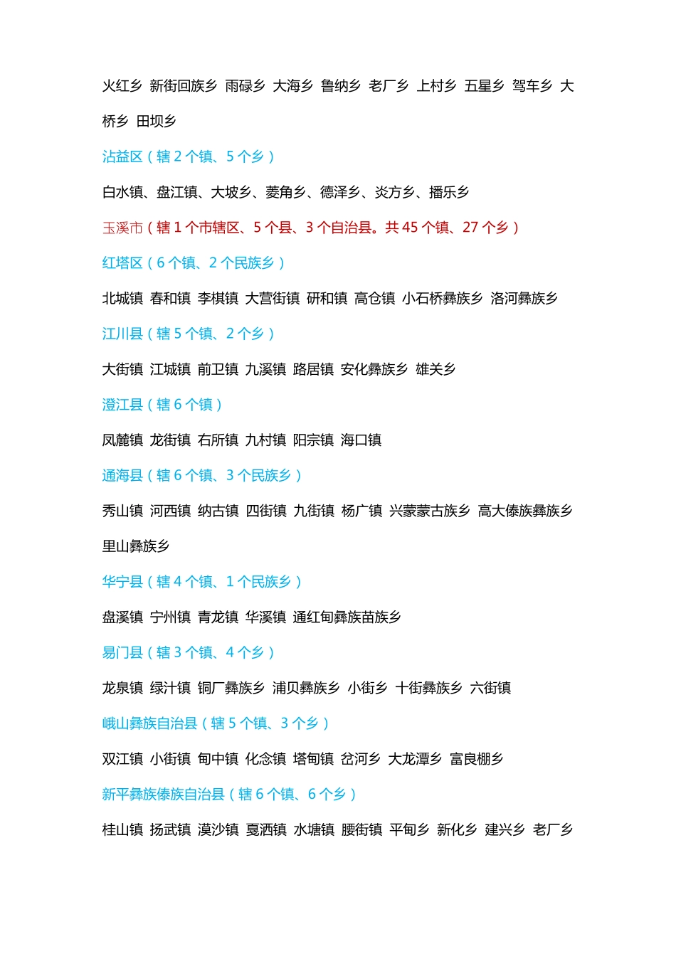 云南乡镇明细2017版_第3页