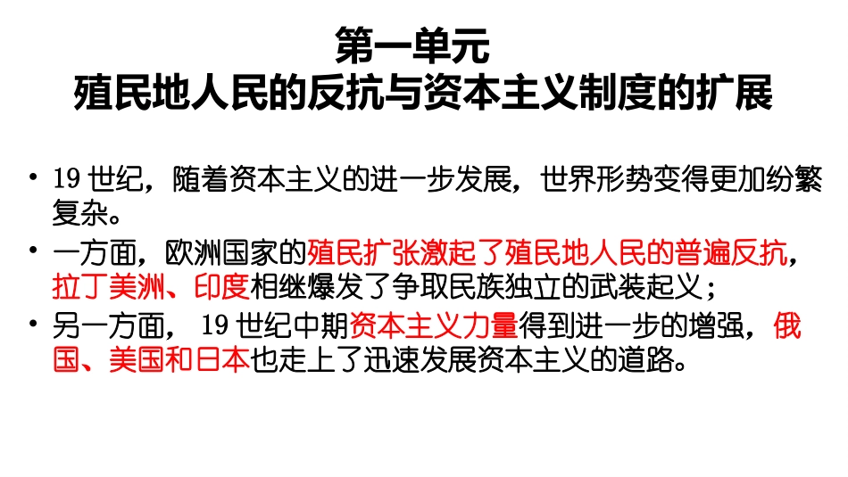 第1课殖民地人民的反抗斗争【课件】（）_第1页