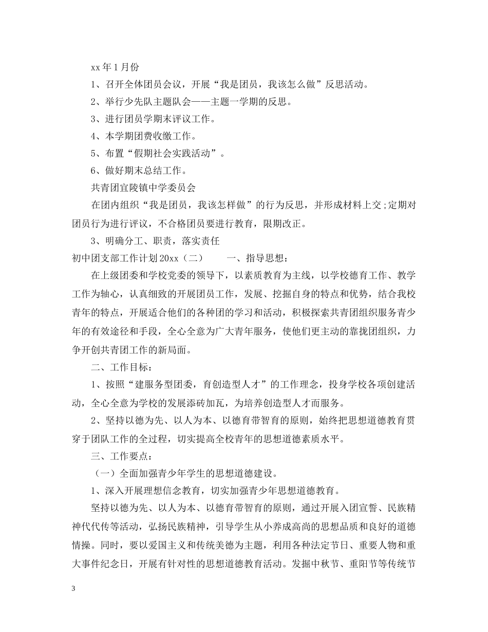 初中团支部工作计划参考 _第3页