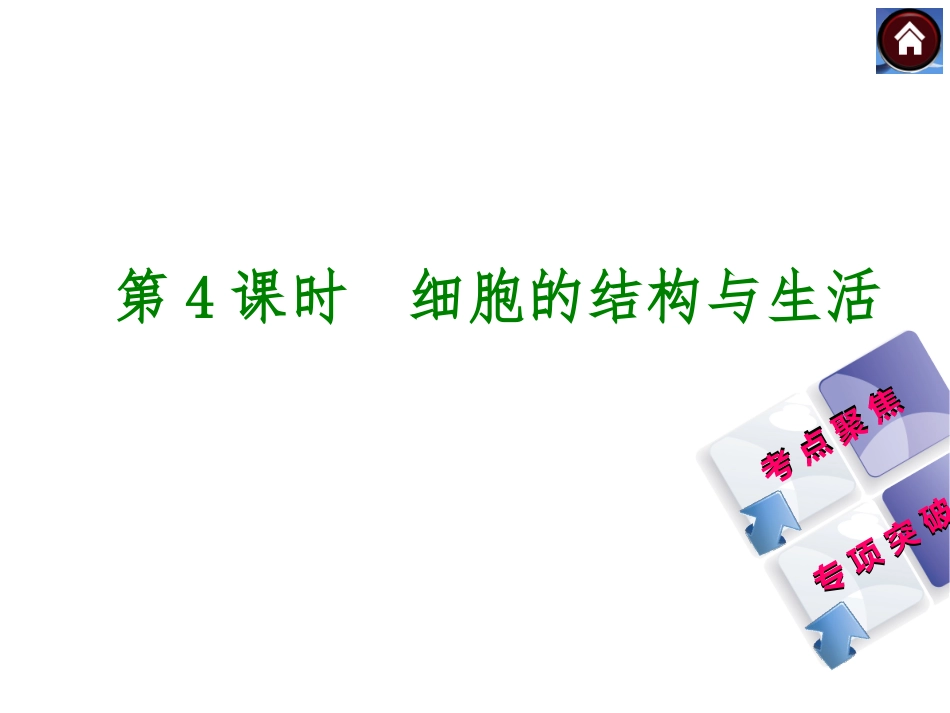 第4课时　细胞的结构与生活（共18张PPT）_第1页