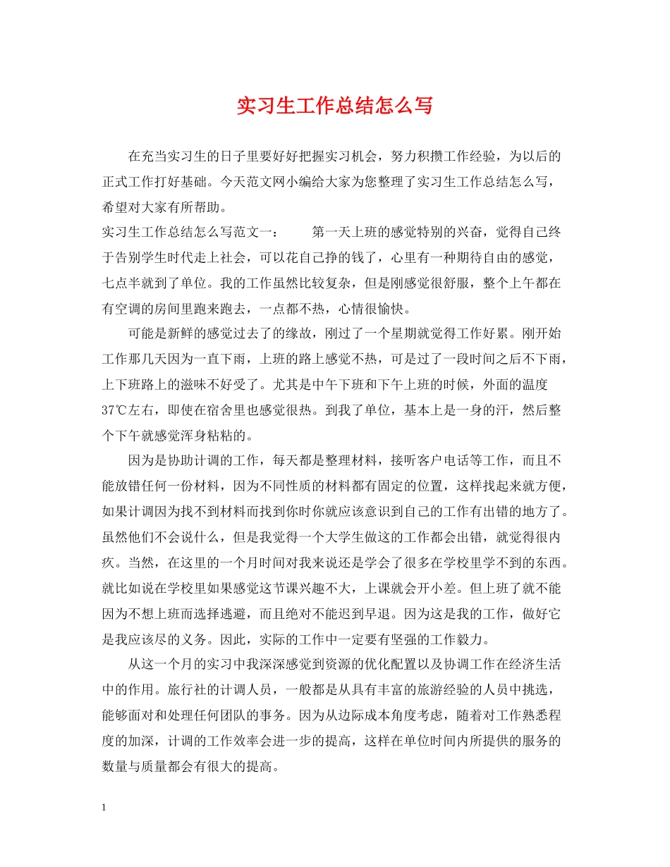实习生工作总结怎么写_第1页