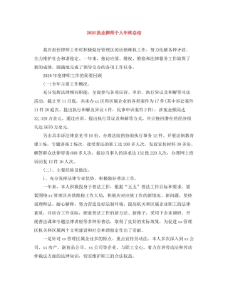 执业律师个人年终总结