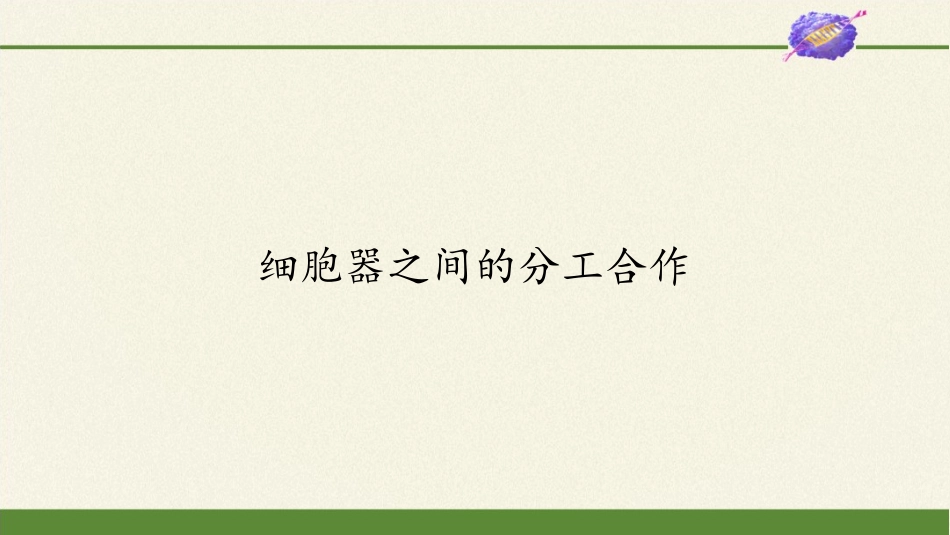 (课件)细胞器之间的分工合作_第1页