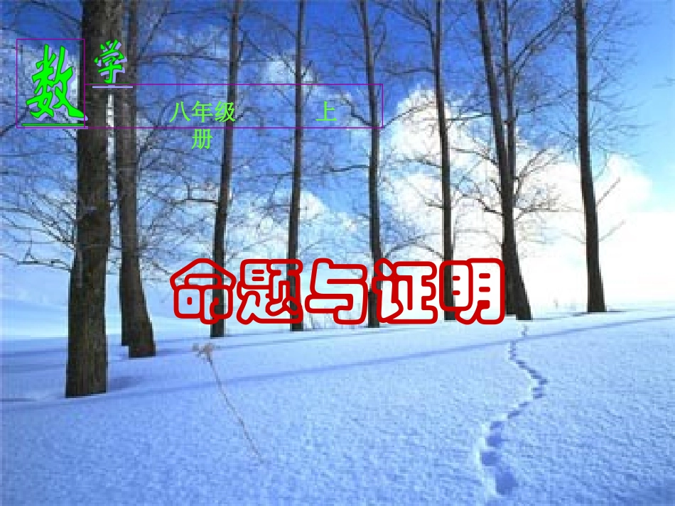 《命题与证明》课件_第1页