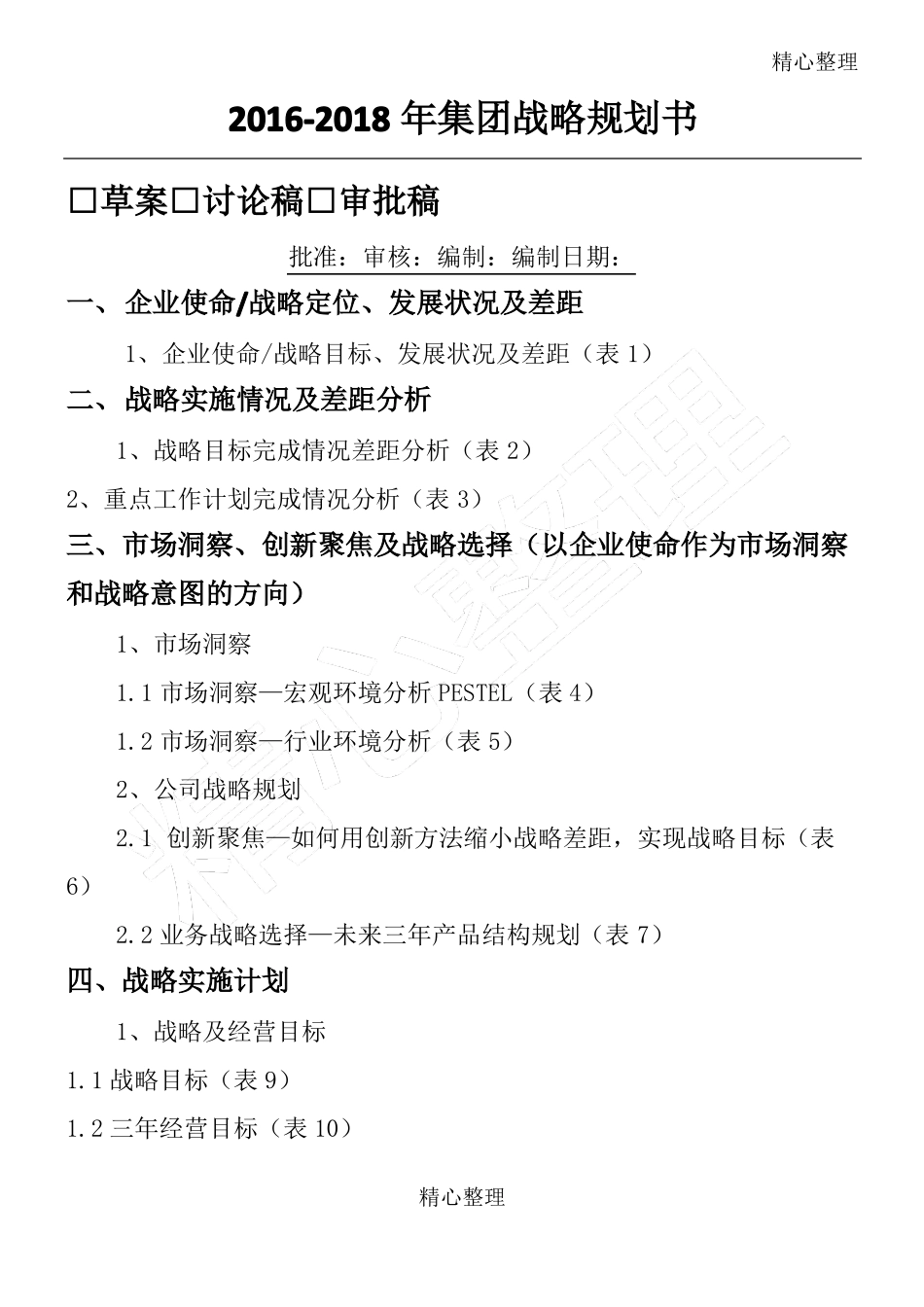 2012018年集团战略规划方案BLM_第1页