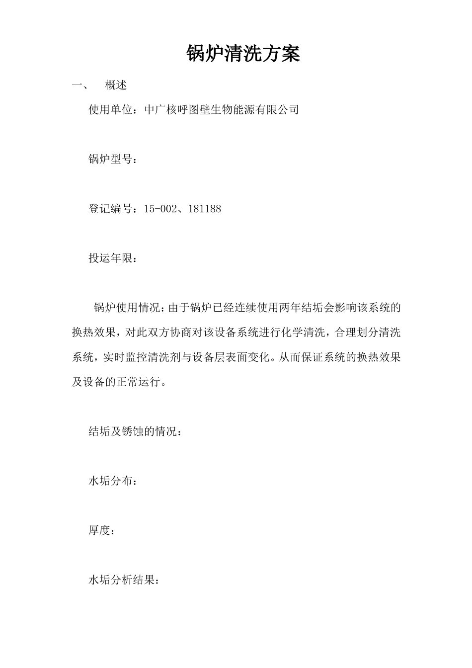 锅炉清洗方案_第1页