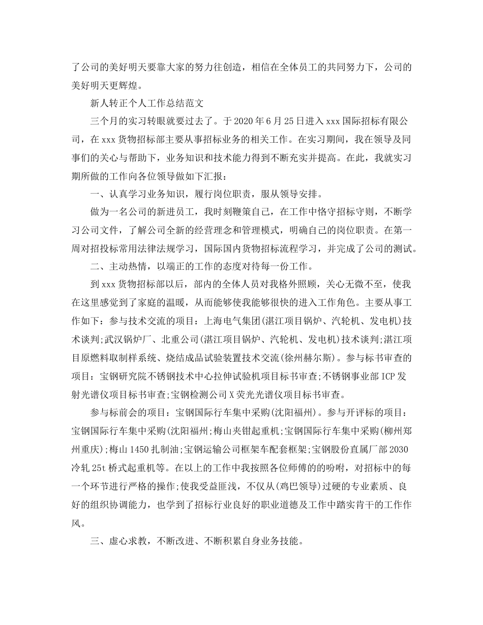 新人转正个人工作总结_第3页