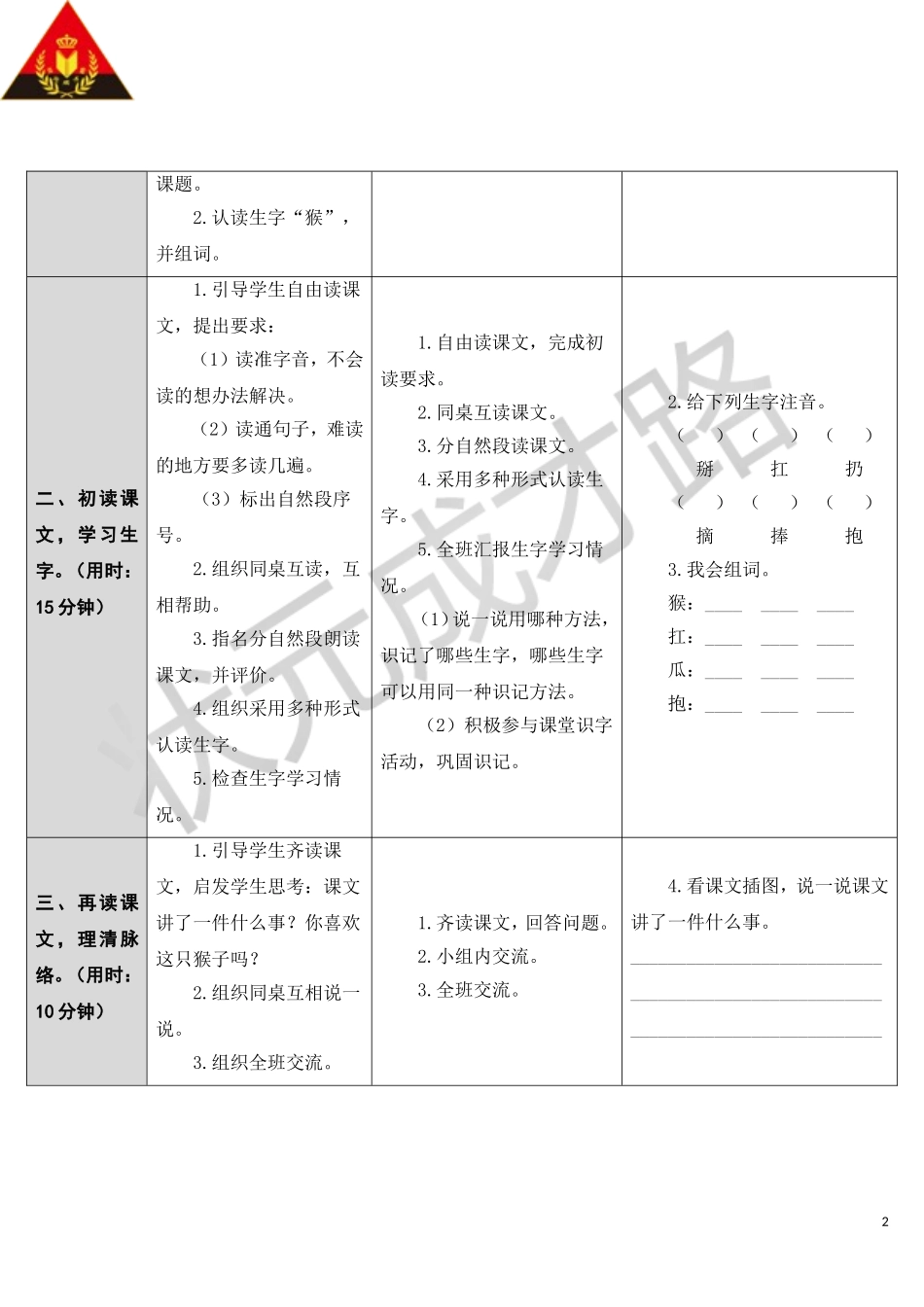 小猴子下山 ()_第2页