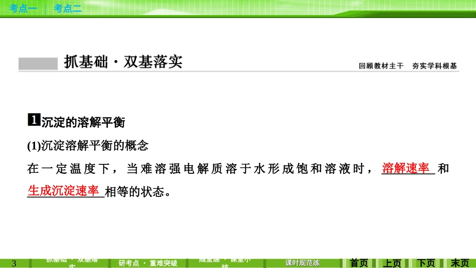第八章第四讲难溶电解质的沉淀溶解平衡_第3页