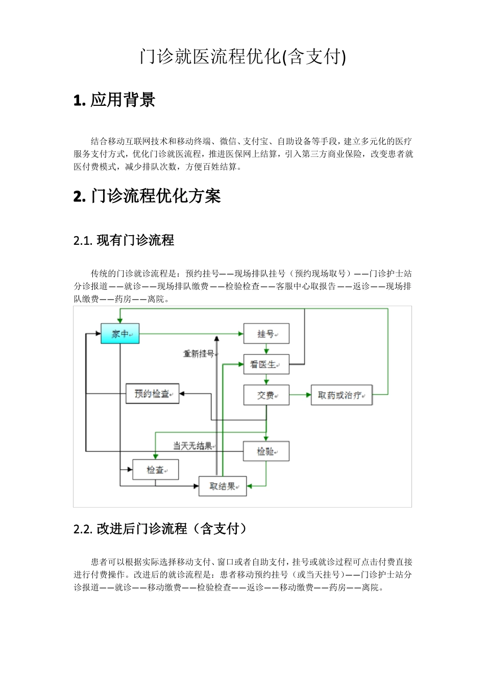 门诊就医流程优化方案_第1页