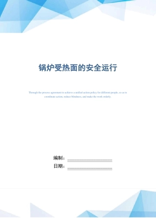 锅炉受热面的安全运行版