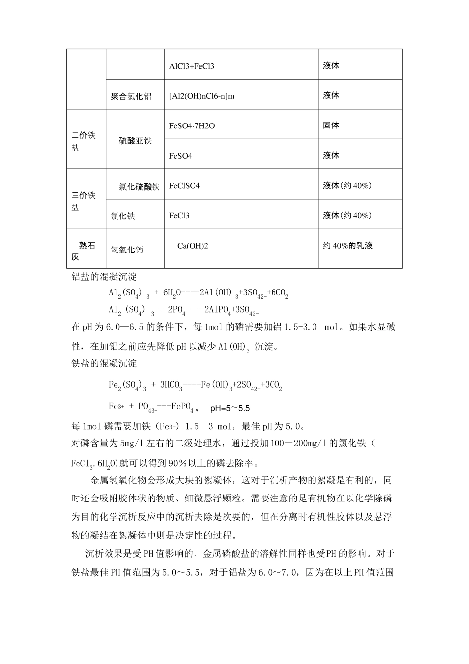 除磷工艺比较与选择_第2页