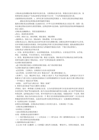 国际私法内容总结 