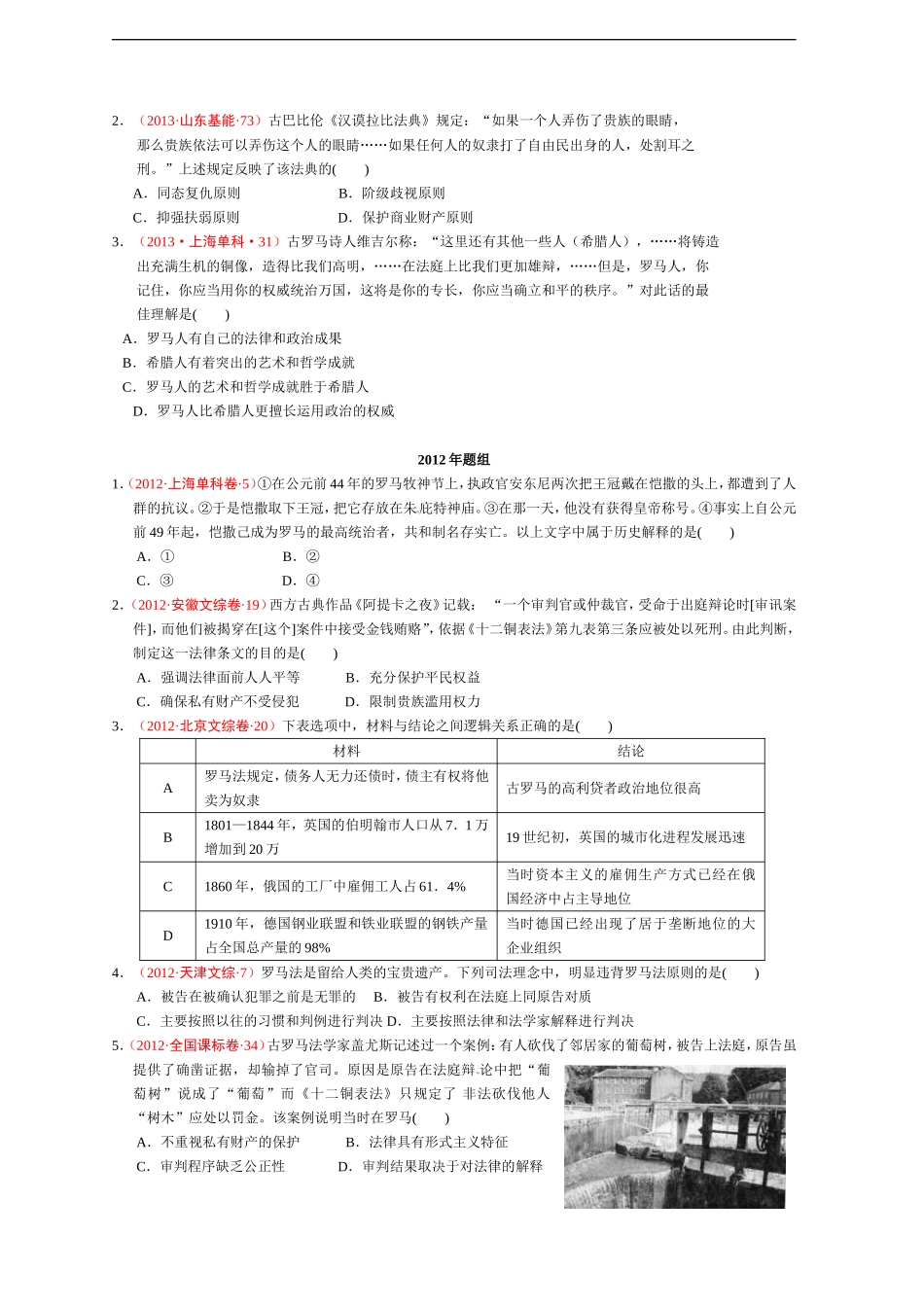 专题六罗马人的法律_第2页