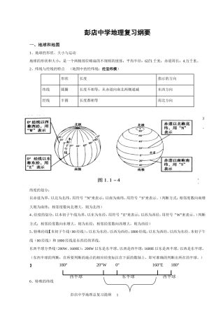 彭中地理复习提纲