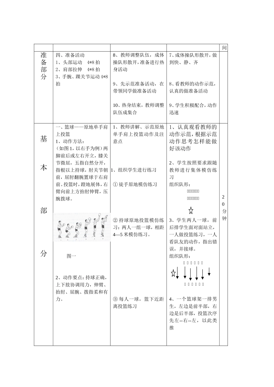 篮球原地单手肩上投篮教案(1)_第3页