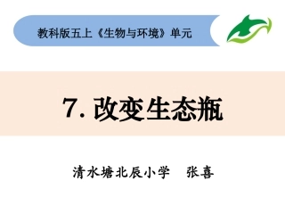 五上1-7《改变生态瓶》