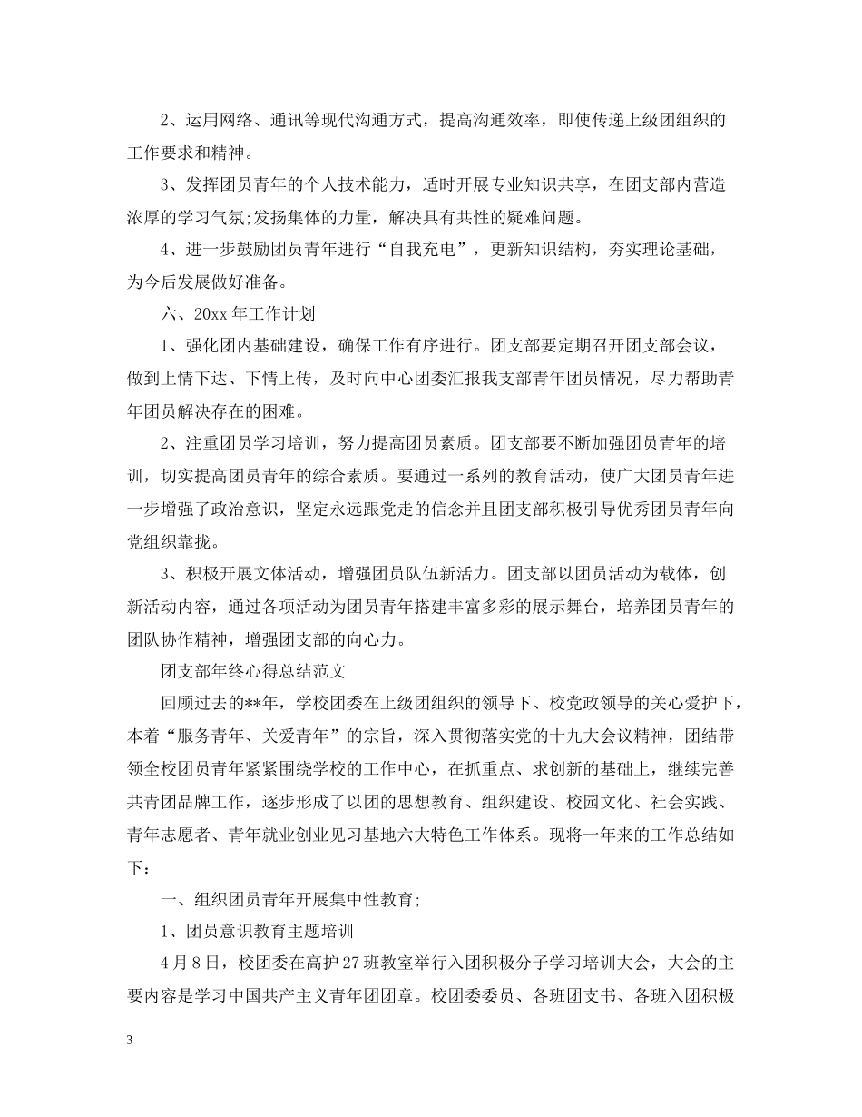 团支部年终心得总结范文_第3页