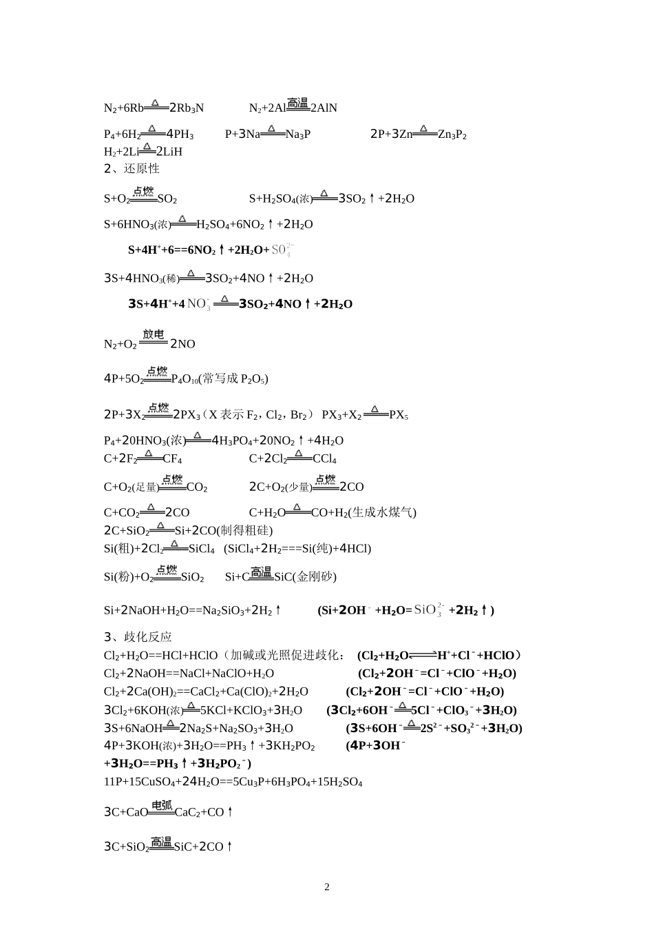 高中化学方程式（总）_第2页