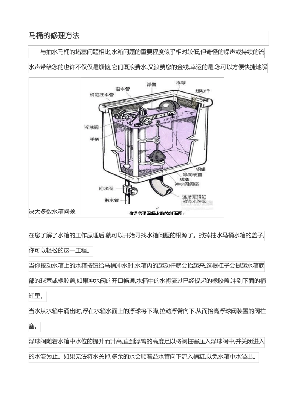 马桶的修理方法_第1页