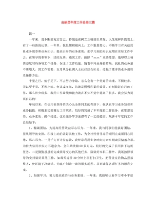 出纳员年度工作总结三篇 