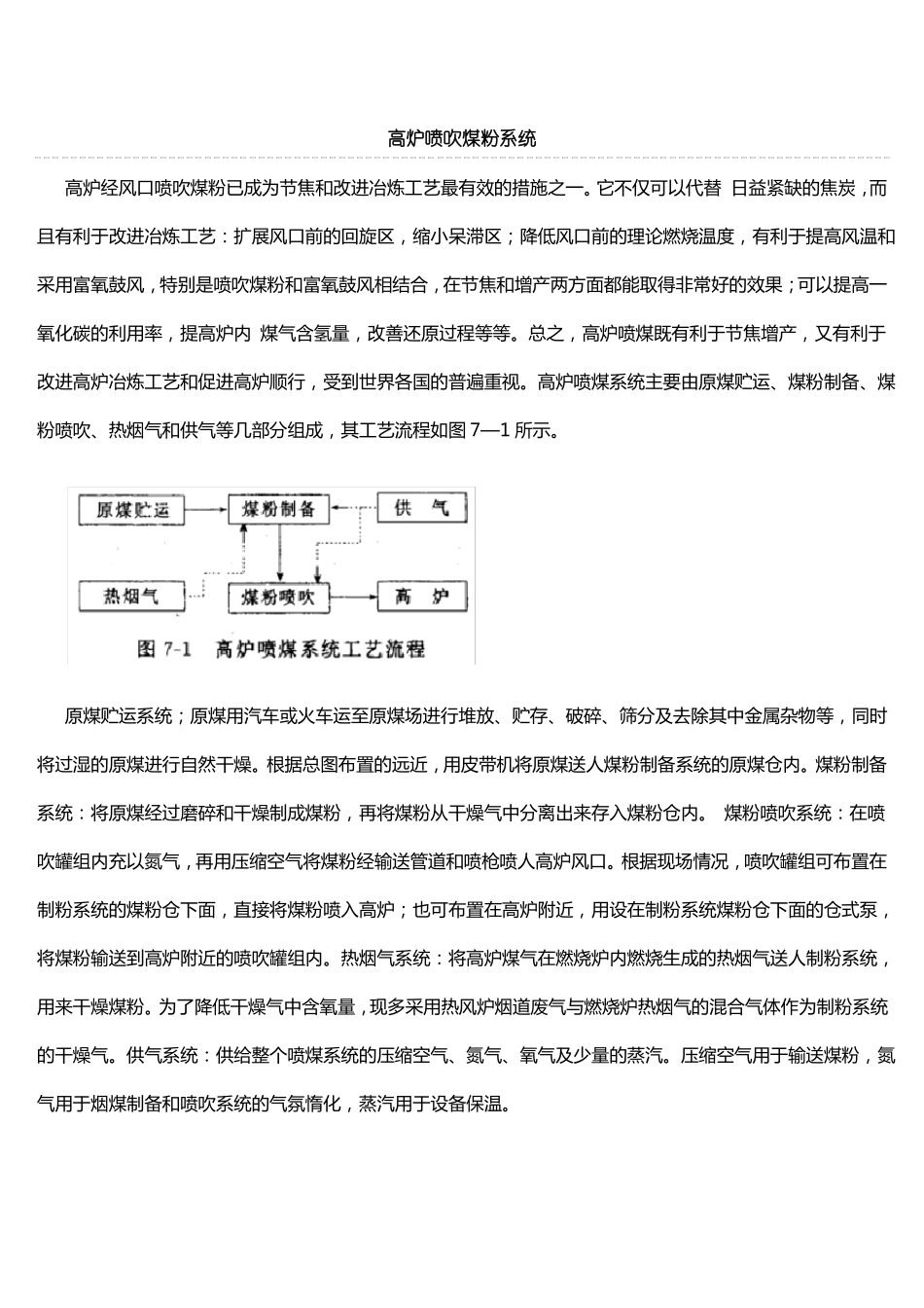 高炉喷吹煤粉系统_第1页