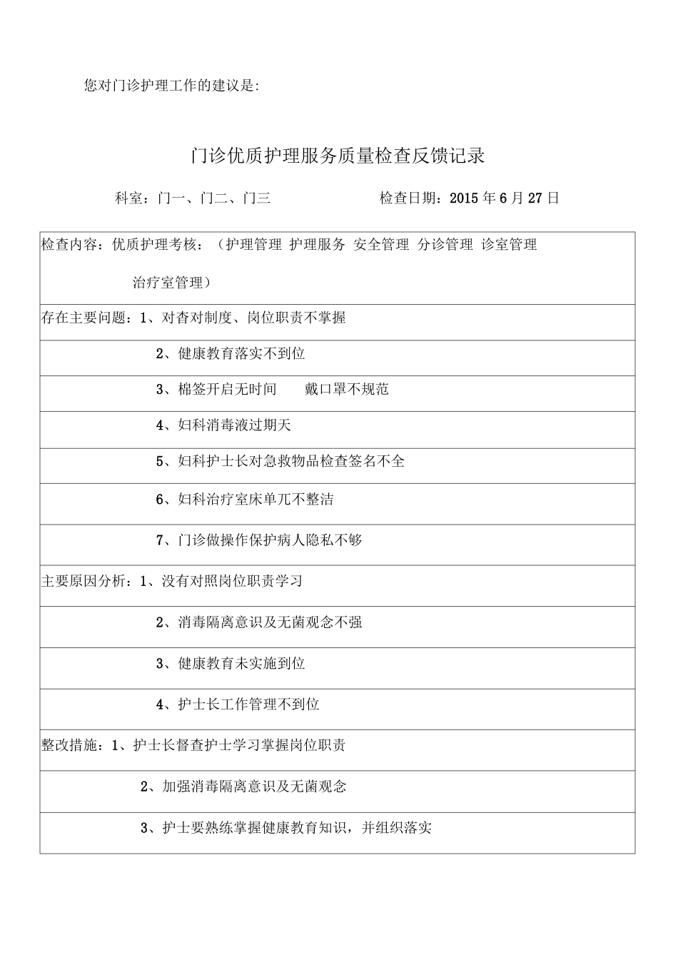 门诊护士满意度调查表_第2页