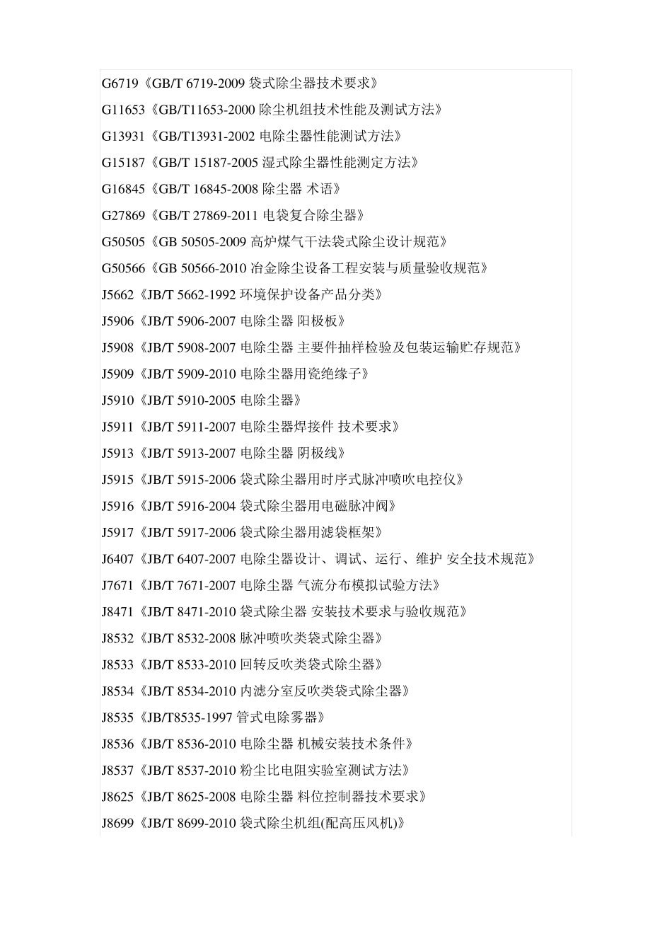 除尘器标准精选最新_第1页
