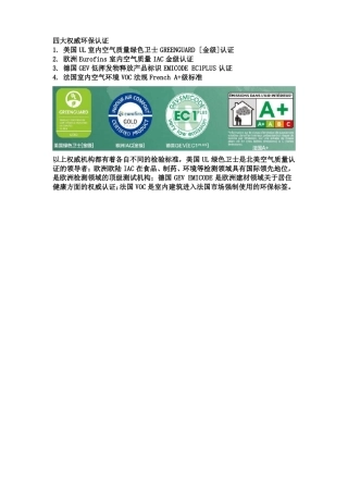 世界四大权威四种认证