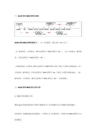 MOS值的优化思路