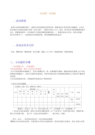 小区推广全攻略