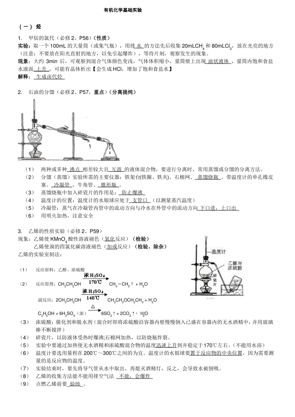 高中无机化学试验总结最全_第1页