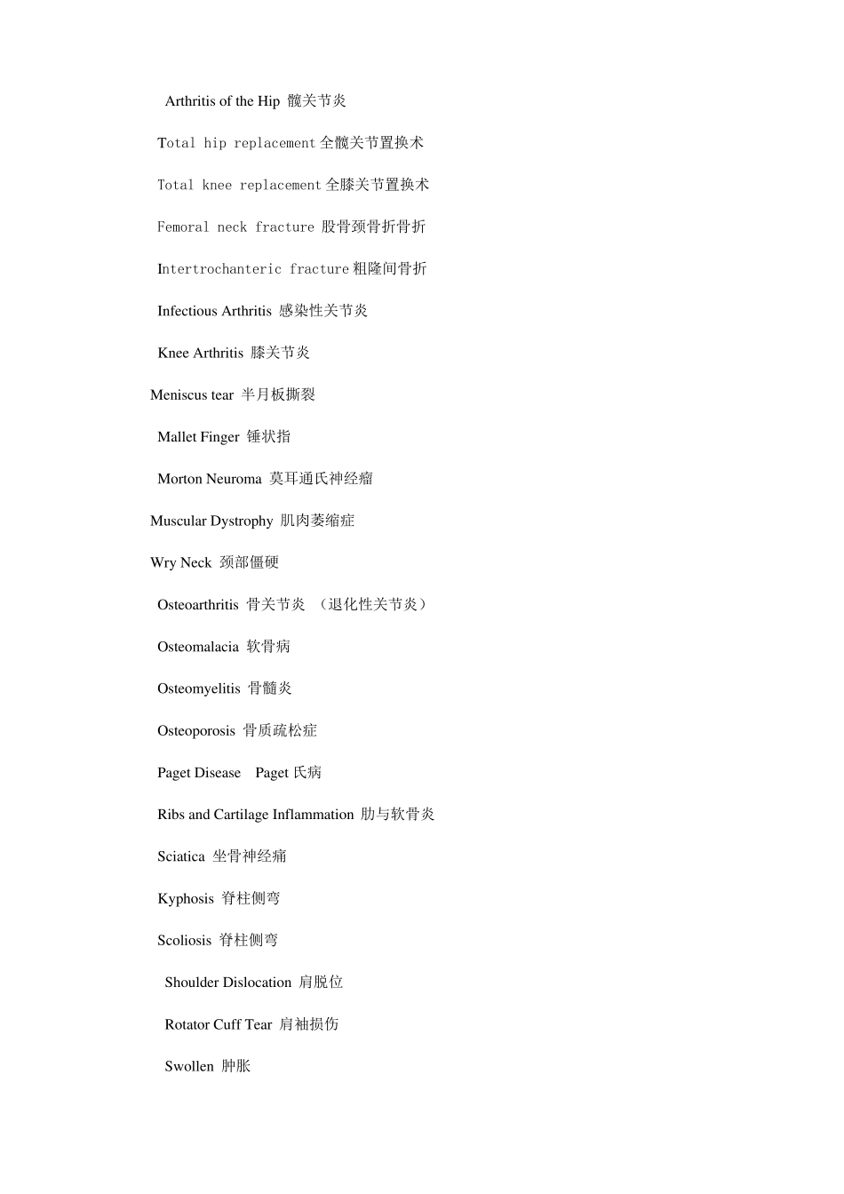 骨科常见英语词汇_第2页