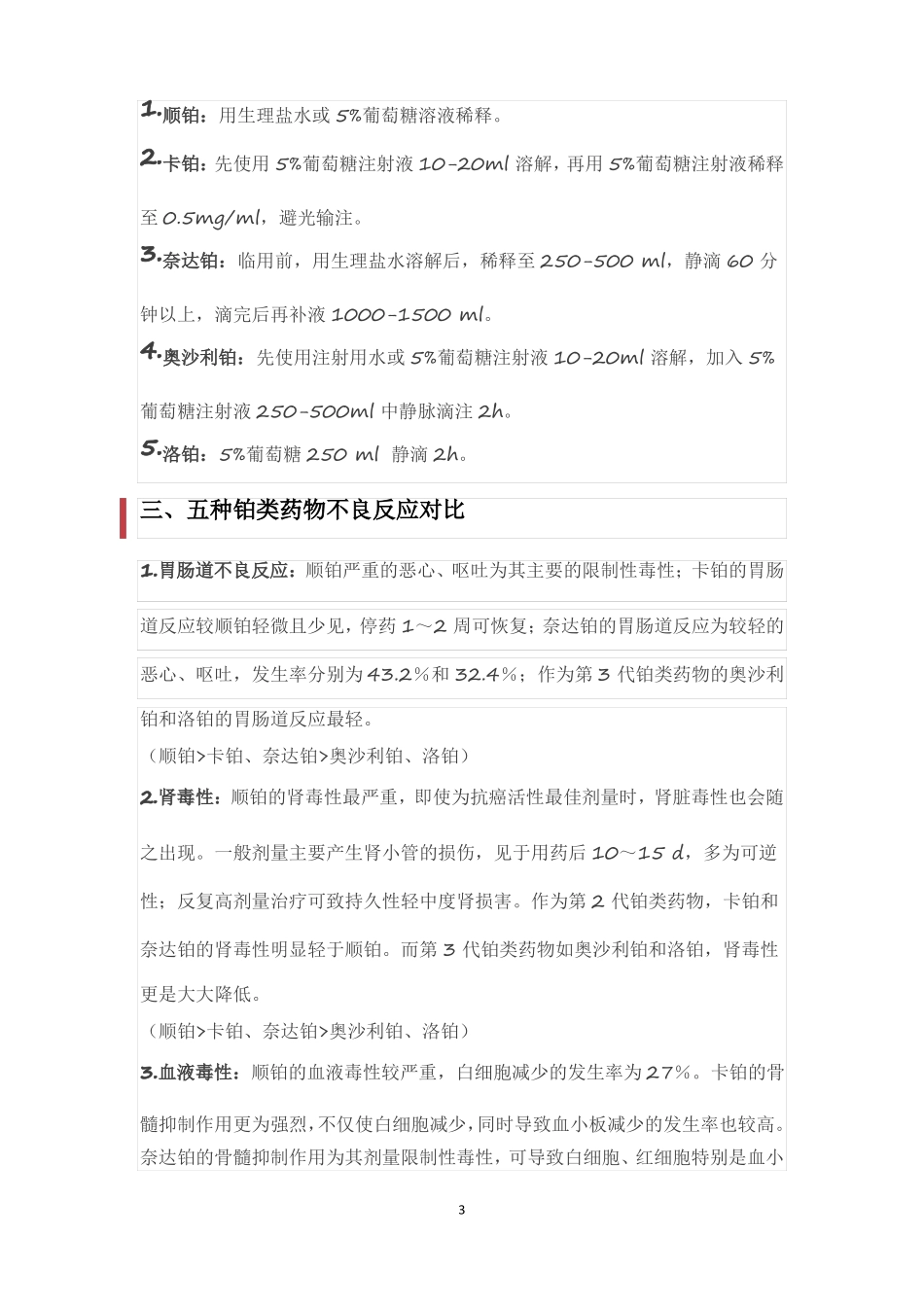 铂类不良反应及处理_第3页