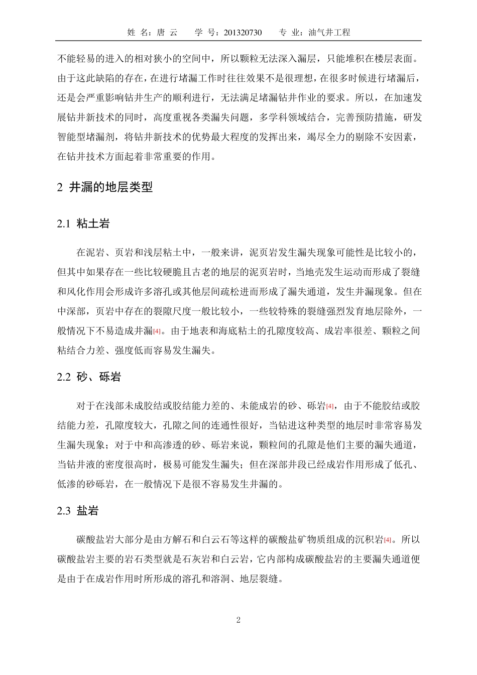 钻井液漏失及漏失控制研究现状_第2页