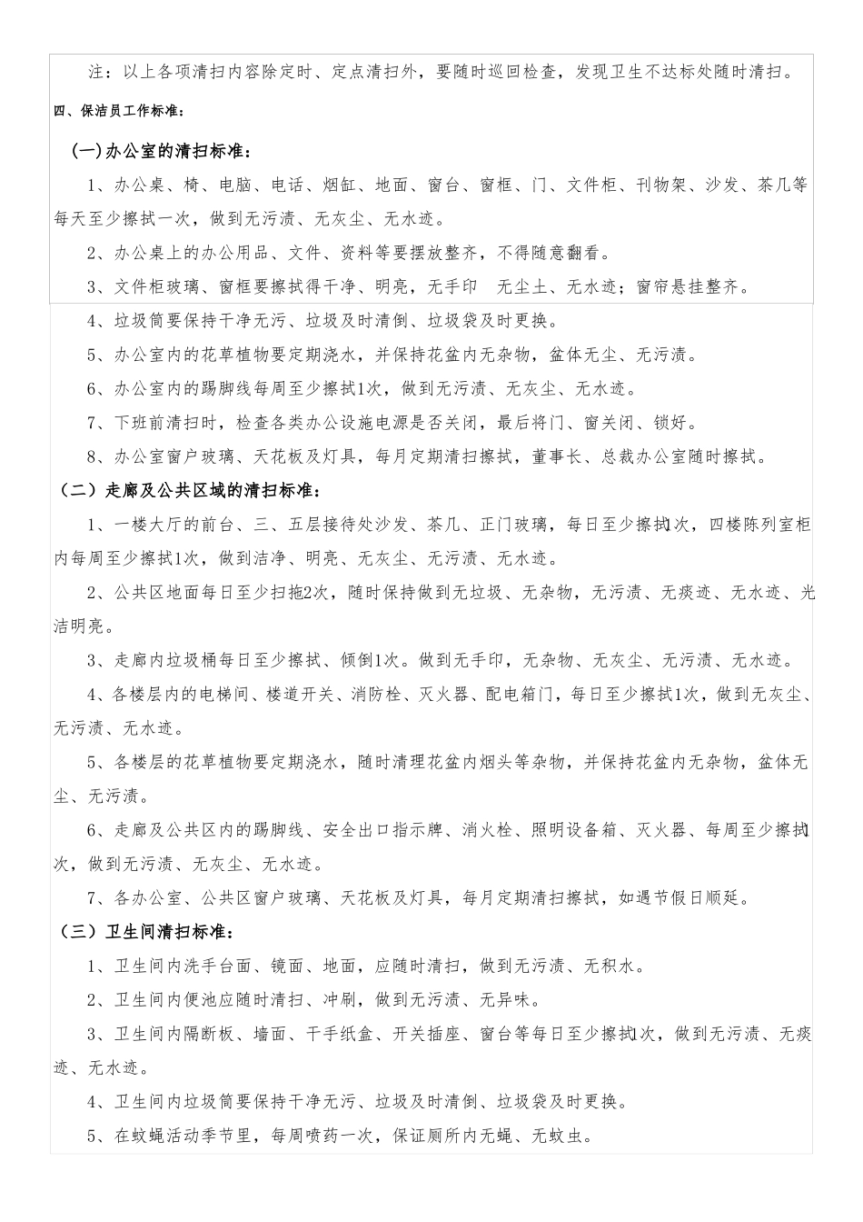 集团办公楼保洁管理制度_第3页