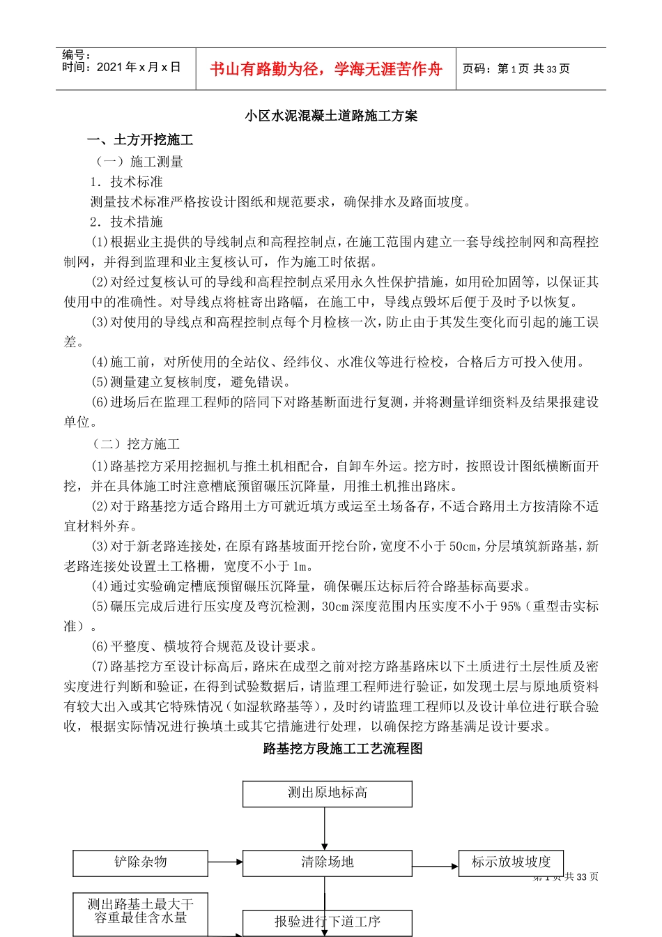 小区室外混凝土道路工程综合施工方案(DOC35页)_第1页