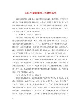 律师工作总结范文2