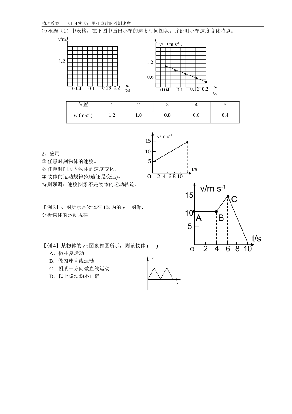 -实验-用打点计时器测速度_第2页