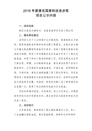 高压水射流关键技术