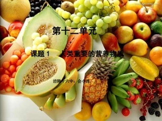单元课题人类重要的营养物质()