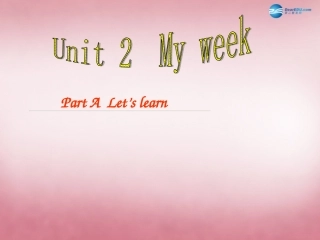 2014年秋五年级英语上册Unit2Myweek课件2人教PEP