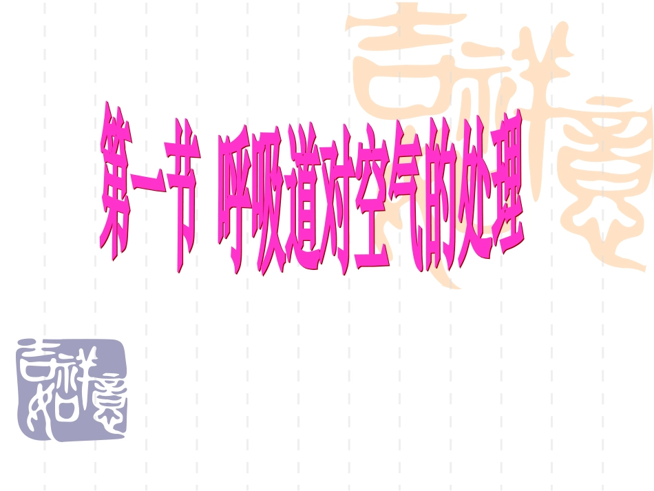 呼吸道对空气的处理_第1页