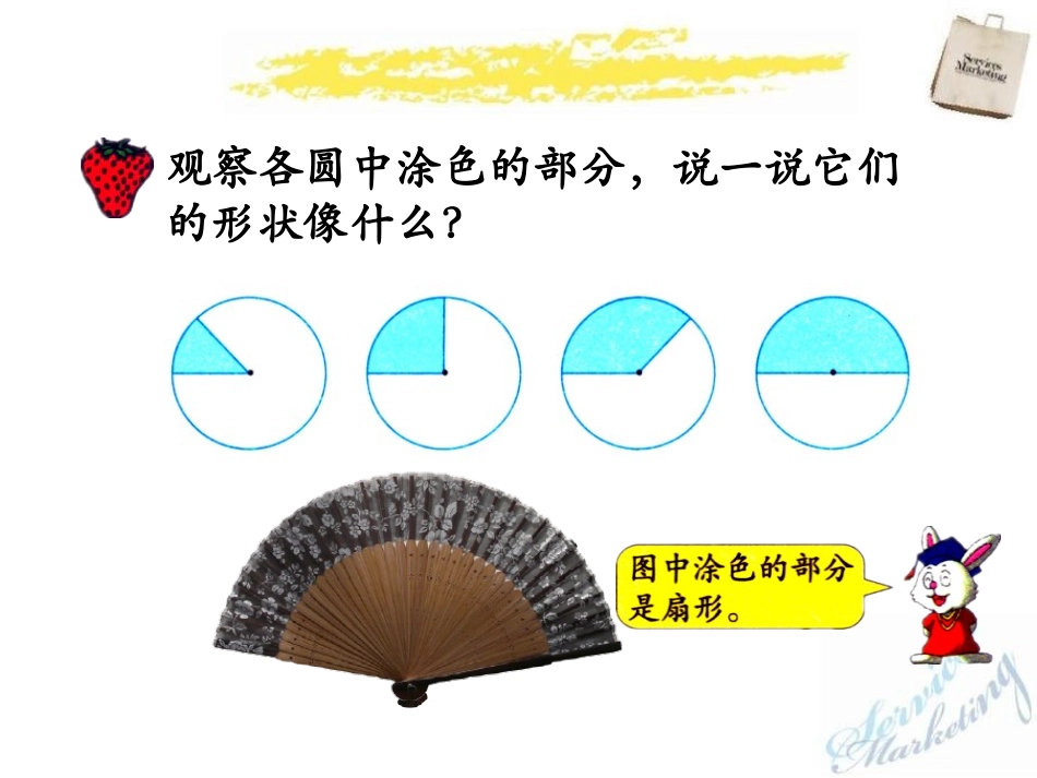 《圆和扇形》（扇形的认识）教学课件_第3页