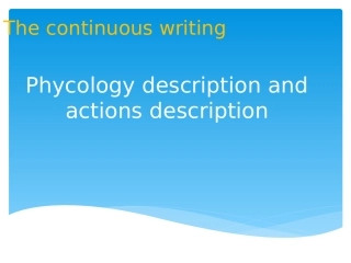 读后续写之心理描写和动作描写 (2)