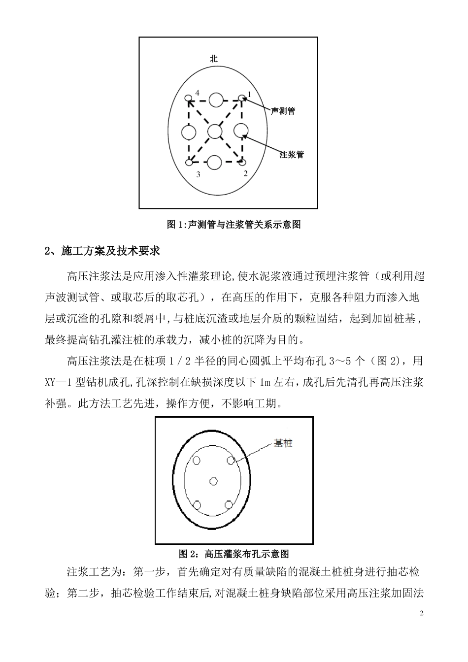 钻孔灌注桩离析段高压注浆加固处理施工方案_第2页