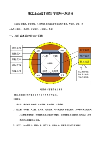 施工企业成本控制及管理体系